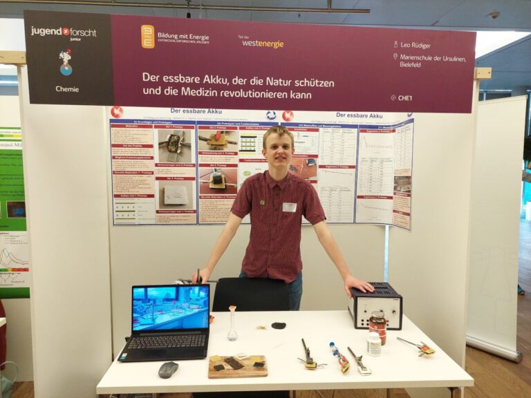 Mit einem „essbaren Akku“ zum Landessieg bei Jugend forscht Junior